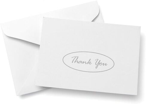 Gartner Studios Pearl Ivory Thank You Cards, 3.5" x 5", Set of 50, Includes Envelopes (61505) in Saudi Arabia