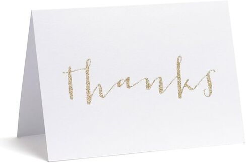 Gartner Studios Pearl Ivory Thank You Cards, 3.5" x 5", Set of 50, Includes Envelopes (61505) in Saudi Arabia