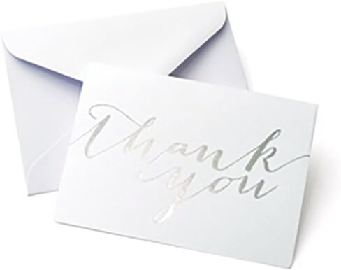 Gartner Studios Pearl Ivory Thank You Cards, 3.5" x 5", Set of 50, Includes Envelopes (61505) in Saudi Arabia
