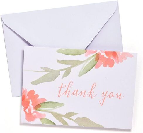 Gartner Studios Pearl Ivory Thank You Cards, 3.5" x 5", Set of 50, Includes Envelopes (61505) in Saudi Arabia