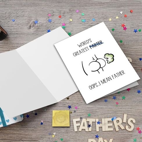 GYYsweetus Happy Fathers Day Card from Wife, Funny Father’s Day Card from Daughter Son with Envelope Sticker (Remind) in Saudi Arabia