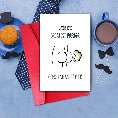 GYYsweetus Happy Fathers Day Card from Wife, Funny Father’s Day Card from Daughter Son with Envelope Sticker (Remind) in Saudi Arabia