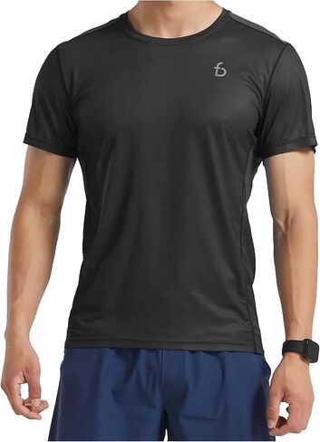 FlipBelt Athletic Running T-Shirt, Short Sleeve Gym and Workout Tops for Men, Quick Dry Active Wear, XS - XL in Saudi Arabia