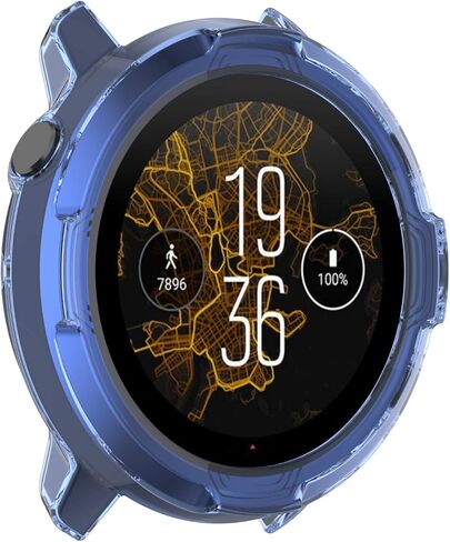 TPU Protector Cases for Suunto 7,Soft Protective Bezel Covers Anti-Shock Cover Accessories for Suunto 7 GPS Smartwatch (Black x 2) in Kuwait