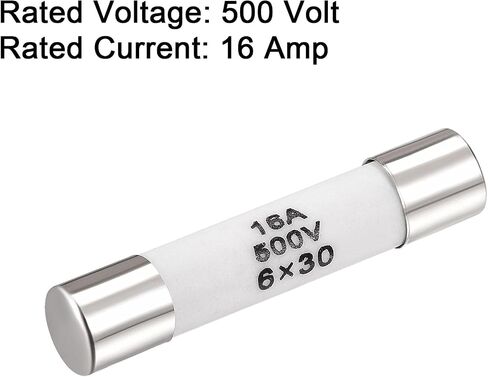 uxcell Ceramic Cartridge Fuses 16A 500V 6x30mm Ceramic Fuses Fast Blow Replacement for Amplifier Energy Saving Lamp Ballast 10pcs in Saudi Arabia
