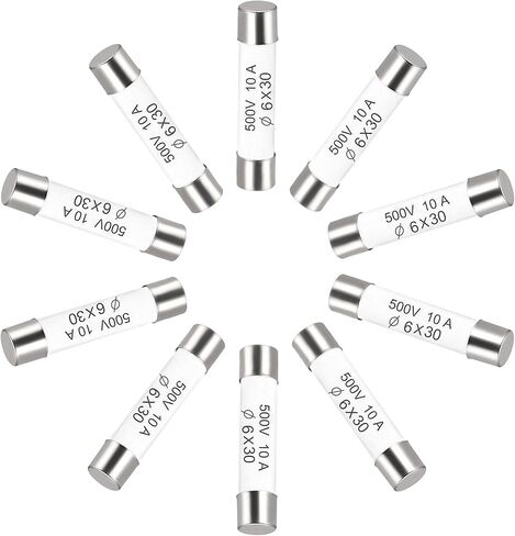 uxcell Ceramic Cartridge Fuses 16A 500V 6x30mm Ceramic Fuses Fast Blow Replacement for Amplifier Energy Saving Lamp Ballast 10pcs in Saudi Arabia