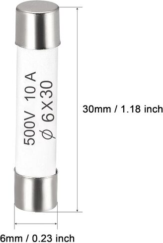 uxcell Ceramic Cartridge Fuses 16A 500V 6x30mm Ceramic Fuses Fast Blow Replacement for Amplifier Energy Saving Lamp Ballast 10pcs in Saudi Arabia