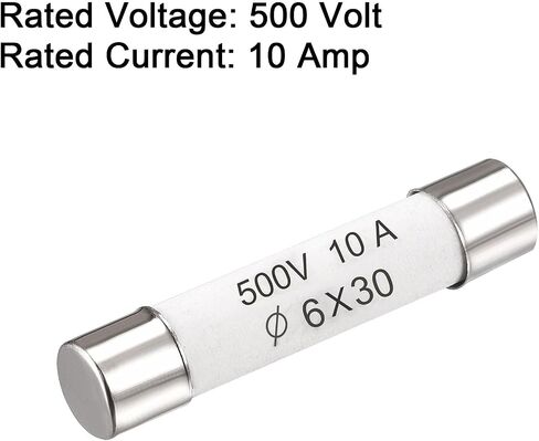 uxcell Ceramic Cartridge Fuses 16A 500V 6x30mm Ceramic Fuses Fast Blow Replacement for Amplifier Energy Saving Lamp Ballast 10pcs in Saudi Arabia