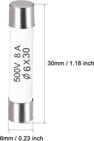 uxcell Ceramic Cartridge Fuses 16A 500V 6x30mm Ceramic Fuses Fast Blow Replacement for Amplifier Energy Saving Lamp Ballast 10pcs in Saudi Arabia