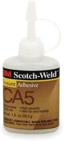 لاصق فوري 3M Scotch-Weld CA5، لزوجة 2000 cps، زجاجة 1 أونصة، شفاف in Saudi Arabia
