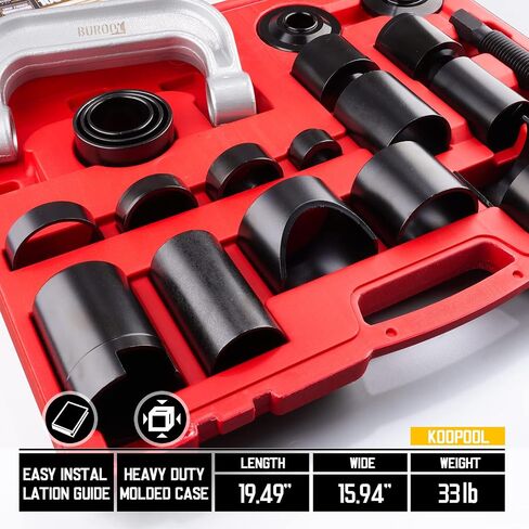 Ball Joint Press & U Joint Removal Tool Kit 10 PCS for Ball Joint, U-Joint, Brake Anchor Pins Removal and Installation with Carrying Case, Suspension System Service Tool Kit in Saudi Arabia