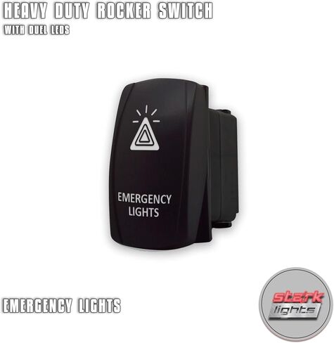 Emergency Lights - Blue - Laser Etched Toggle Switch 20A 12V - Vertical Rocker Switch 5-Pin DPST in Saudi Arabia