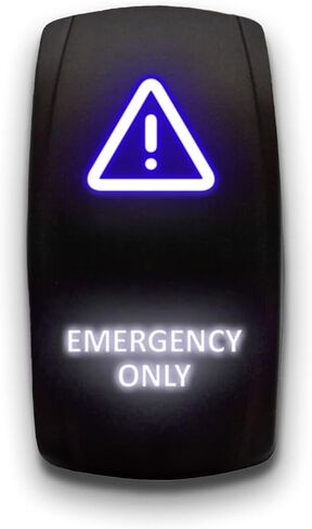 Emergency Lights - Blue - Laser Etched Toggle Switch 20A 12V - Vertical Rocker Switch 5-Pin DPST in Saudi Arabia