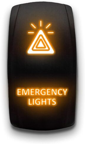 Emergency Lights - Blue - Laser Etched Toggle Switch 20A 12V - Vertical Rocker Switch 5-Pin DPST in Saudi Arabia