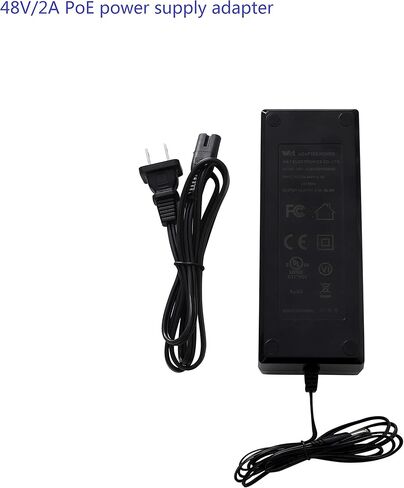 W&t 48V 2A PoE محول إمداد الطاقة، محول طاقة عالمي 96W لمحول PoE، جهاز التوجيه، المكرر، المراقبة، كاميرا المراقبة، كاميرا الويب، DVR، أجهزة شبكة PoE in Kuwait