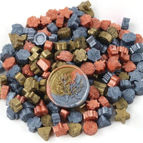 Multicolor Wax Seal Beads, WASOHLING Premium Sealing Wax Beads for Stamp Seals, Different Shapes Wax Pellets Pack for Wax Seal Kit, Wedding Invitations, Birthday Cards, Envelopes, Gift Wrapping (MX10) in Saudi Arabia