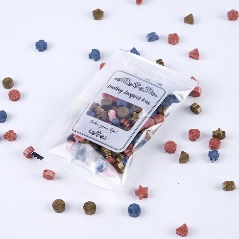 Multicolor Wax Seal Beads, WASOHLING Premium Sealing Wax Beads for Stamp Seals, Different Shapes Wax Pellets Pack for Wax Seal Kit, Wedding Invitations, Birthday Cards, Envelopes, Gift Wrapping (MX10) in Saudi Arabia