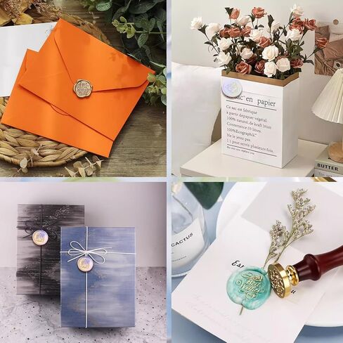 Multicolor Wax Seal Beads, WASOHLING Premium Sealing Wax Beads for Stamp Seals, Different Shapes Wax Pellets Pack for Wax Seal Kit, Wedding Invitations, Birthday Cards, Envelopes, Gift Wrapping (MX10) in Saudi Arabia