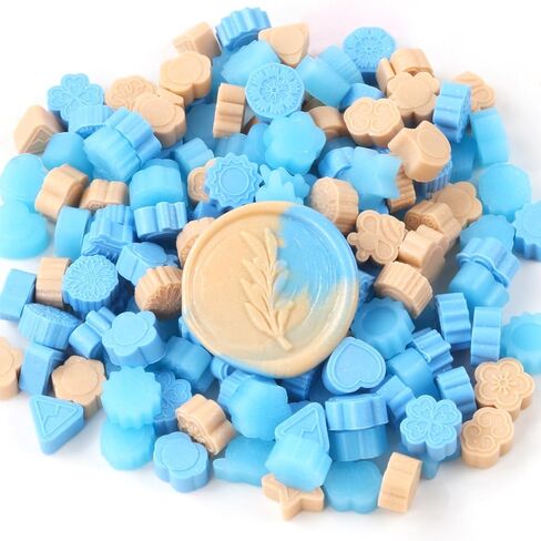 Multicolor Wax Seal Beads, WASOHLING Premium Sealing Wax Beads for Stamp Seals, Different Shapes Wax Pellets Pack for Wax Seal Kit, Wedding Invitations, Birthday Cards, Envelopes, Gift Wrapping (MX10) in Saudi Arabia