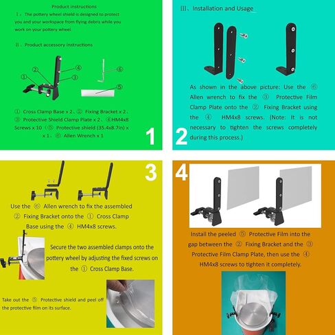 توريد أدوات الفخار من ORIISIN، درع حماية من الرذاذ لعجلة الفخار - يمنع الفوضى ويبقى نظيفًا أثناء الإنشاء in Kuwait