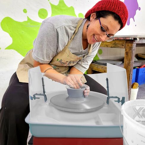 توريد أدوات الفخار من ORIISIN، درع حماية من الرذاذ لعجلة الفخار - يمنع الفوضى ويبقى نظيفًا أثناء الإنشاء in Kuwait