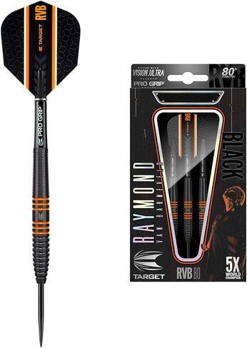 Target Darts Raymond Van Barneveld RVB 80 Black 80% Tungsten Steel Tip Darts Set in Saudi Arabia