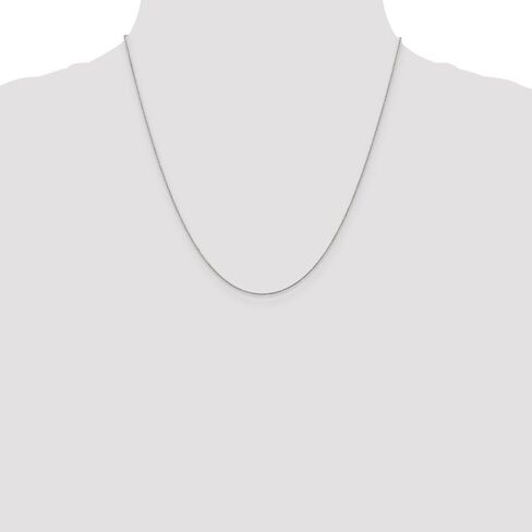 14k White Gold .75mm Solid Cable Chain Necklace in Saudi Arabia