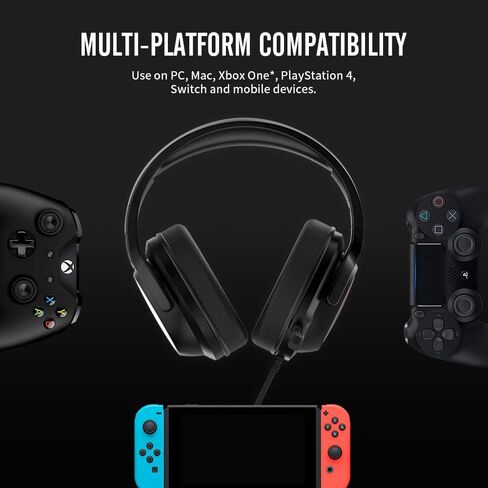 NUBWO N20 Stereo Gaming Headset with Detachable Noise Canceling Mic, Work from Home Headphones with mic for PS4, Xbox One, Nintendo Switch Lite, PC, Laptop, Mac in Kuwait