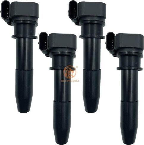 IGNITION COIL PACK OF 4 Compatible With Buick Lucerne Cadillac DeVille SRX Seville XLR STS DTS Pontiac Bonneville 4.6 V8 Original Design with Vertical Connector FOR 89017778 02190938 50152 in Saudi Arabia