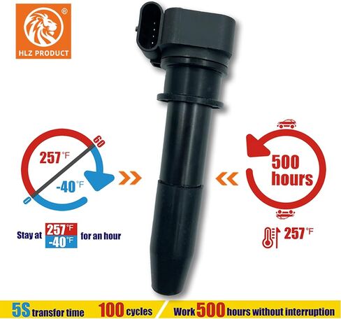 IGNITION COIL PACK OF 4 Compatible With Buick Lucerne Cadillac DeVille SRX Seville XLR STS DTS Pontiac Bonneville 4.6 V8 Original Design with Vertical Connector FOR 89017778 02190938 50152 in Saudi Arabia