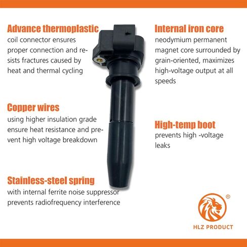IGNITION COIL PACK OF 4 Compatible With Buick Lucerne Cadillac DeVille SRX Seville XLR STS DTS Pontiac Bonneville 4.6 V8 Original Design with Vertical Connector FOR 89017778 02190938 50152 in Saudi Arabia