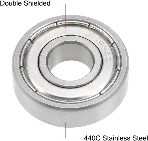 uxcell S6000ZZ Stainless Steel Ball Bearing 10x26x8mm Double Shielded 6000Z Bearings 1-Pack in Saudi Arabia