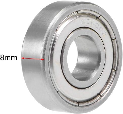 uxcell S6000ZZ Stainless Steel Ball Bearing 10x26x8mm Double Shielded 6000Z Bearings 1-Pack in Saudi Arabia