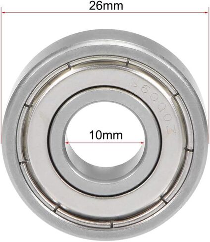 uxcell S6000ZZ Stainless Steel Ball Bearing 10x26x8mm Double Shielded 6000Z Bearings 1-Pack in Saudi Arabia