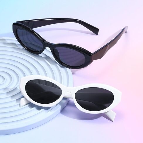 kimorn Oval Sunglasses Womens Men Cat eye Trendy Retro Sun Glasses K1570 in Kuwait