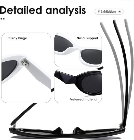 kimorn Oval Sunglasses Womens Men Cat eye Trendy Retro Sun Glasses K1570 in Kuwait