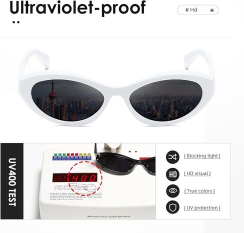 kimorn Oval Sunglasses Womens Men Cat eye Trendy Retro Sun Glasses K1570 in Kuwait