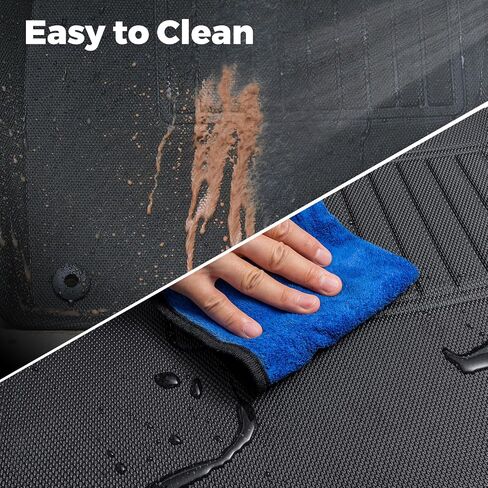4 PCS 2024 2023 for Mazda CX5 Floor Mats, 2022 2021 2020 2019 2018 2017, XPE All Weather Protection Waterproof Anti-Slip Front & 2nd Seat & Rear Trunk Mat, Car Accessories in Saudi Arabia