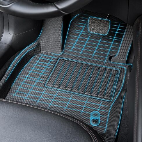 4 PCS 2024 2023 for Mazda CX5 Floor Mats, 2022 2021 2020 2019 2018 2017, XPE All Weather Protection Waterproof Anti-Slip Front & 2nd Seat & Rear Trunk Mat, Car Accessories in Saudi Arabia
