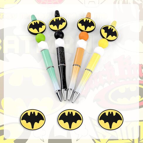 20Pcs Superhero Silicone Focal Beads for Pens Characters,Mixed Color Silicone Beads for Keychain Making Kit,Anime Cartoon Loose Beads for Jewelry Bracelet Necklace Making Handmade Crafts (Signal) in Saudi Arabia