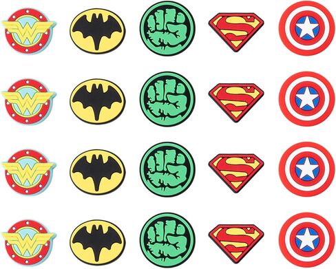 20Pcs Superhero Silicone Focal Beads for Pens Characters,Mixed Color Silicone Beads for Keychain Making Kit,Anime Cartoon Loose Beads for Jewelry Bracelet Necklace Making Handmade Crafts (Signal) in Saudi Arabia