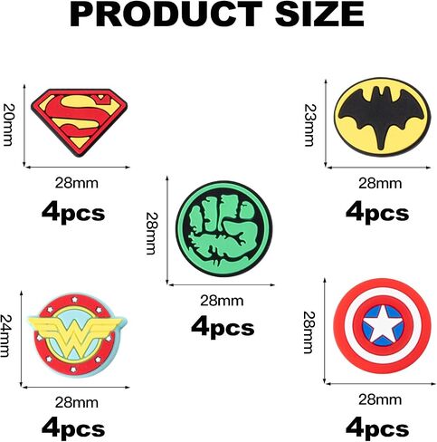 20Pcs Superhero Silicone Focal Beads for Pens Characters,Mixed Color Silicone Beads for Keychain Making Kit,Anime Cartoon Loose Beads for Jewelry Bracelet Necklace Making Handmade Crafts (Signal) in Saudi Arabia