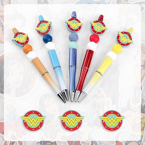 20Pcs Superhero Silicone Focal Beads for Pens Characters,Mixed Color Silicone Beads for Keychain Making Kit,Anime Cartoon Loose Beads for Jewelry Bracelet Necklace Making Handmade Crafts (Signal) in Saudi Arabia
