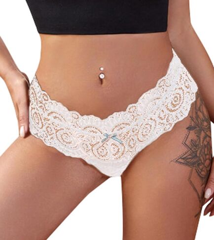 Women's Underwear Lace Sexy Breathable Panties Scallop Trim Underwear in Saudi Arabia