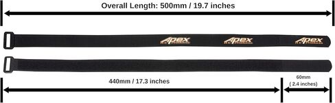 Apex RC Products 5 Pack - 20mm x 500mm Straps for Lipo Batteries/Camera Straps 3053 in Saudi Arabia
