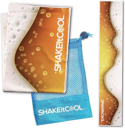 Cooling Towel – Be Cool in Style - Heat Relief, Soft, Lightweight, Sun Protection, Easy Clean - Perfect for Biking, Hiking, Running, Yoga, Golf, Gym, Baseball, Gardening - Blue Wave in Saudi Arabia
