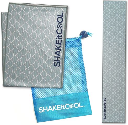 Cooling Towel – Be Cool in Style - Heat Relief, Soft, Lightweight, Sun Protection, Easy Clean - Perfect for Biking, Hiking, Running, Yoga, Golf, Gym, Baseball, Gardening - Blue Wave in Saudi Arabia