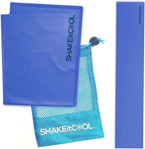 Cooling Towel – Be Cool in Style - Heat Relief, Soft, Lightweight, Sun Protection, Easy Clean - Perfect for Biking, Hiking, Running, Yoga, Golf, Gym, Baseball, Gardening - Blue Wave in Saudi Arabia