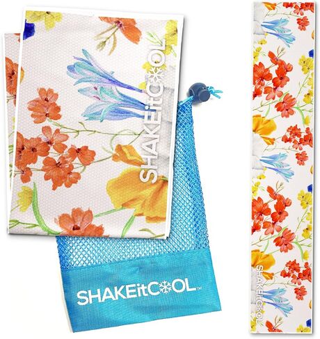 Cooling Towel – Be Cool in Style - Heat Relief, Soft, Lightweight, Sun Protection, Easy Clean - Perfect for Biking, Hiking, Running, Yoga, Golf, Gym, Baseball, Gardening - Blue Wave in Saudi Arabia