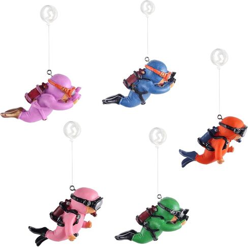 5Pcs Floating Fish Tank Decorations, Cute Little Diver Aquarium Decoration Fish Tank Aquarium Diver Ornament Accessories in Saudi Arabia